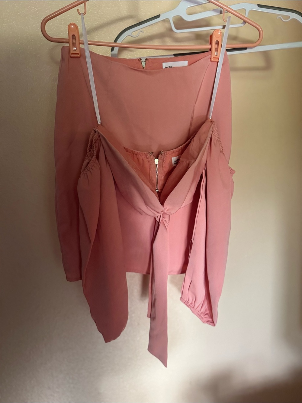 by the way. Pink Tie-Front Blouse